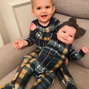 Kozi & Co Plaid Footie | Newborn | 0-3 months